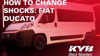 How to change Fiat Ducato front shock absorbers  KYB [upl. by Zuliram]