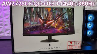 Alienware AW2725DF QDOLED 360Hz Gaming Monitor  Unboxing amp First Impressions [upl. by Graf]