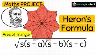 Herons Formula Working Model Activity Project TLM [upl. by Ahsla]