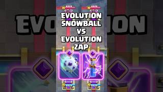 Evolution Snowball ❄️VS Evolution Zap ⚡️ clashroyale shorts CozyClashmas [upl. by Zedecrem]