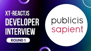 Publicis Sapient ReactJS Interview  Round 1  React Developer  3 Years  XTReactJS Developer 2022 [upl. by Demah]