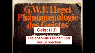 GWF Hegel quotPhänomenologie des Geistesquot Geist 13 Die absolute Freiheit und der Schrecken [upl. by Keyte]