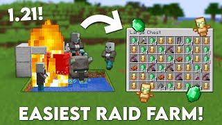 Minecraft EASY RAID FARM 121 Tutorial [upl. by Pebrook]