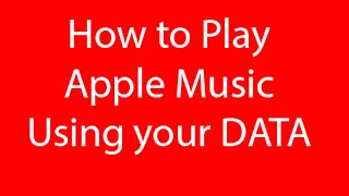 How to Use Apple Music Using Data Without WIFI [upl. by Denison]