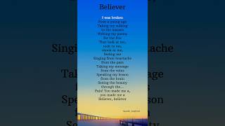 quotBelieverquot Imagine Dragons Lyrics song songlyrics shorts [upl. by Zelle]