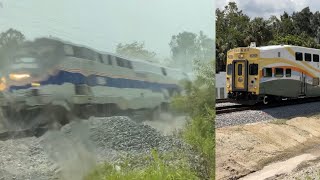 Railfanning Amtrak and SunRail on Deland station opening day ft 164 81224 [upl. by Aramat]