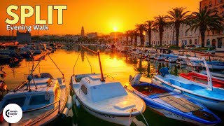 Experience Split Croatia In Stunning 4k  Evening Walking Tour 2023 [upl. by Ehtiaf]