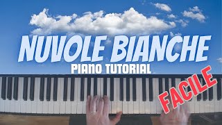 Nuvole Bianche versione facilitata con spartito  Piano Tutorial [upl. by Patty]