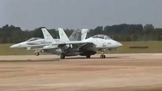 Grumman F14 Tomcat Departing Mildenhall  AIRSHOW WORLD [upl. by Sherilyn]