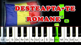 Desteaptate Romane Imnul National al Romaniei Tutorial PIAN [upl. by Enidualc709]