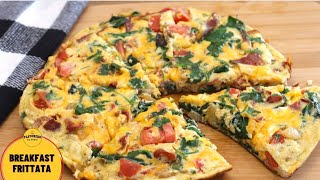 AMAZINGLY SIMPLE Breakfast Frittata  Stovetop Frittata Recipe by Flavoredd by Nikki [upl. by Meredithe995]