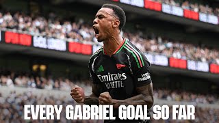 EVERY GOAL  All of Gabriel Magalhães goals for The Arsenal so far [upl. by Aititil]