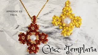 CRUZ TEMPLARIA TUTORIAL aretes handmadeearring tecnicacasandra [upl. by Nylra]