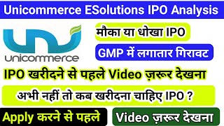 Unicommerce eSolutions Limited IPO  Unicommerce eSolutions Limited IPO Review  Unicommerce GMP [upl. by Micki585]