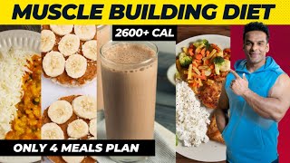 Only 4 Meal Plan To Build Muscle  Full Day of Eating  Yatinder Singh [upl. by Gearalt793]