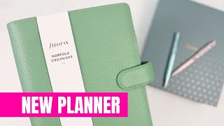 New Planner  Stationary Haul  Filofax Norfolk A5 Leather Organizer [upl. by Llenrev423]