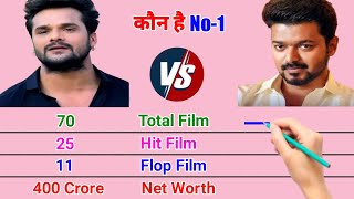 Khesari Lal Yadav Vs Thalapathy Vijay  Compression Who Is No1 Hero [upl. by Ahsiuqet121]