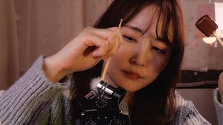 🍭사탕  솜털 귀청소  입소리 조금👂｜Ear Cleaning ASMR  Candy Mouth Sounds [upl. by Llewsor]