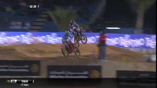 Romain Febvre passes Antonio Cairoli MXGP of Qatar 2016  motocross [upl. by Mae284]