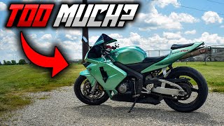 Is A 600cc Bike Too Much For A Beginner Rider Honda CBR 600RR [upl. by Yduj]