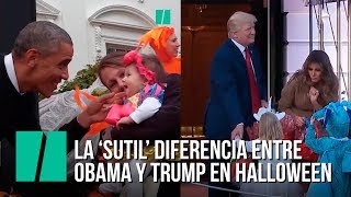 La sutil diferencia entre Obama y Trump en Halloween [upl. by Otha375]