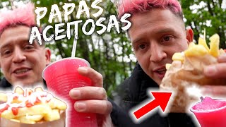 PROBÉ LAS FAMOSAS PAPAS FRITAS ACEITOSAS EN TEMUCO 🍟😱 [upl. by Tolland]