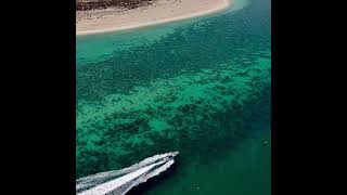 KUBBAR ISLAND REEF kuwait jetboat island reef dji الكويت DJI [upl. by Atinuahs766]