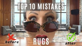 Top 10 Design Mistakes Youre Making in Your Home  ALL ABOUT AREA RUGS [upl. by Idorb]