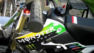 125cc Monster Energy Pitbike  Pitsterpro LXR Replica  Soundtest [upl. by Yentrok769]