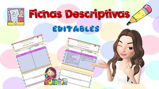 Fichas Descriptivas GRUPAL E INDIVIDUAL ☺️ EditablesDescarga [upl. by Anilat]