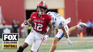 Indiana State Sycamores vs Indiana Hoosiers Highlights  CFB on FOX [upl. by Nauqel]