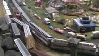 train wrecks on hojimbos ho train layout [upl. by Notxarb]