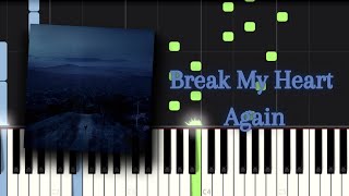 FINNEAS  Break My Heart Again  Piano Accompaniment Synthesia [upl. by Eliathas]