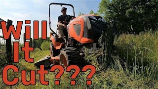 Kubota BX Mid Mount Belly Mower Torture Test  Will it mow 3 Foot Tall Fields  Tuesday Tractor Tip [upl. by Safoelc626]