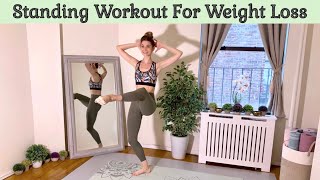 20 MIN STANDING WORKOUT FOR WEIGHT LOSS  No Jumping  Full Body Sculpt amp Tone [upl. by Favrot]