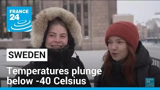 Sweden sees record cold as temperatures plunge below 40 Celsius • FRANCE 24 English [upl. by Ilam612]