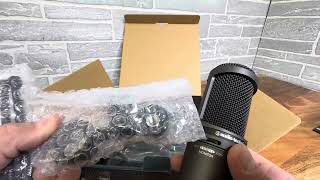 Unboxing of AudioTechnica AT2020 USB microphone [upl. by Drucilla180]