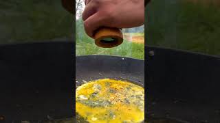 Delicious breakfast in camping  cooking in nature [upl. by Hgielar]