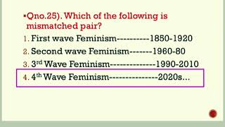 Feminism important Mcqs🔴🔥🔴 Political Theory  UGC NETJRF 🏅 [upl. by Loy74]