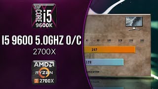 Overclocking i5 9600K 50 Ghz vs 2700X Benchmarks  13 Tests [upl. by Enywtna274]