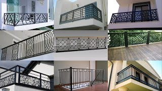 Balcony Grill Design  Modern Balcony Grill Design  Iron Railing Front Railing [upl. by Adnahsal580]