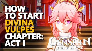 How to start Divina Vulpes Chapter Act I  The Great Narukami Offering Genshin Impact [upl. by Bigelow]