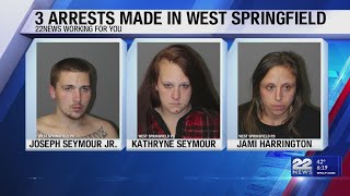 3 arrests made in West Springfield [upl. by Roskes]