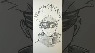 🔥easy way to draw anime face  gojo satoru 🔥 drawing pencildrawing [upl. by Aihtiekal547]