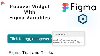 Popover widget with Figma Variables  figma tips and tricks figmatutorial figma popover widget [upl. by Darcia263]