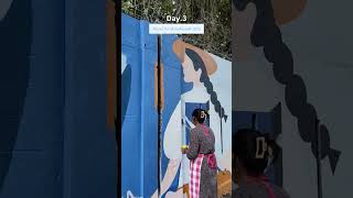 Painting murals for mahakumbh2025 artprayagrajkumbh graffiti wallmuralart kumbh allahabad [upl. by Aziza]