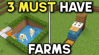 3 Easy Farms Minecraft Bedrock 121 [upl. by Finnie]