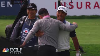 Hideki Matsuyama hits first PGA Tour holeinone at Farmers Insurance Open  Golf Channel [upl. by Leroi495]