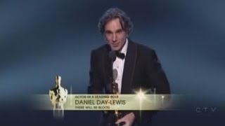 Daniel DayLewis winning Best Actor for There Will Be Blood [upl. by Pandora]