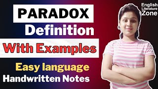 Paradox Figure of Speech  Paradox in English literature  Paradox In Hindi  Paradox Definition [upl. by Uyr]